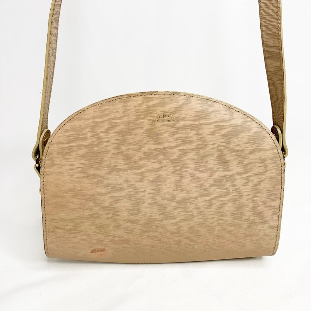 A.P.C 'Demi Lune' Embossed Leather Crossbody Bag